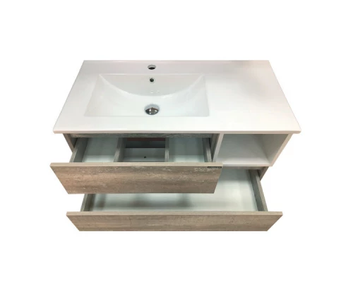 COMFORTY. Тумба-умывальник "Турин-90L" дуб бежевый с раковиной COMFORTY 9090EL