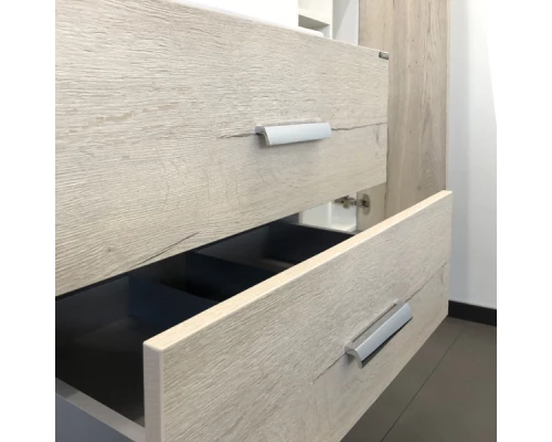 COMFORTY. Тумба-умывальник "Парма-80" дуб дымчатый с раковиной "Миранда-80"