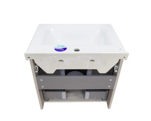 COMFORTY. Тумба-умывальник "Парма-60" дуб дымчатый с раковиной "Миранда 60"