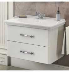 COMFORTY. Тумба-умывальник "Неаполь-80" белый глянец с раковиной 50180