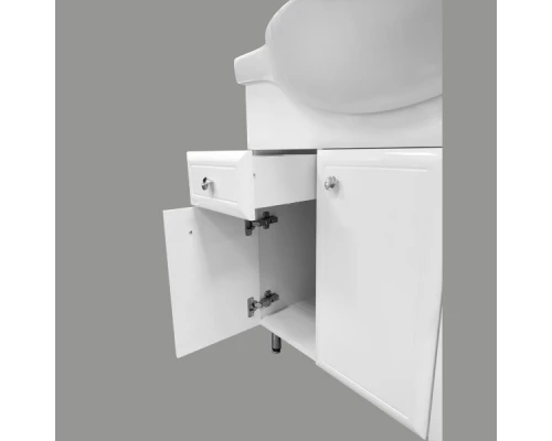 COMFORTY. Тумба-умывальник "Сочи-85" белый глянец с раковиной Сенеж 87