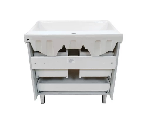 COMFORTY. Тумба-умывальник "Никосия-80Н" дуб белый с раковиной Fest 80 F01