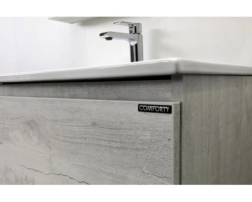 COMFORTY. Тумба-умывальник "Верона-75" дуб белый с раковиной COMFORTY 75Е