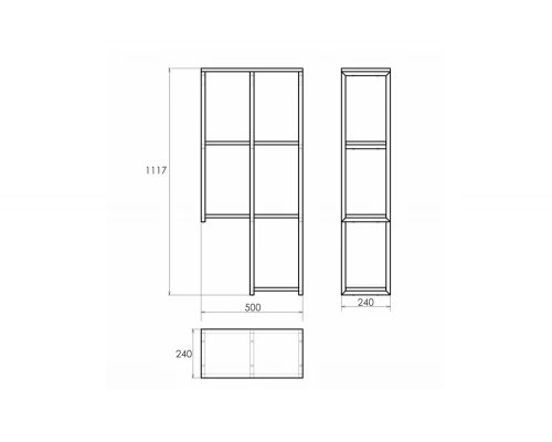 COMFORTY. Стеллаж подвесной "Порто-50" дуб тёмно-коричневый
