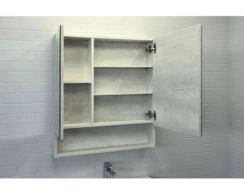 COMFORTY. Зеркало-шкаф "Никосия-70" дуб белый