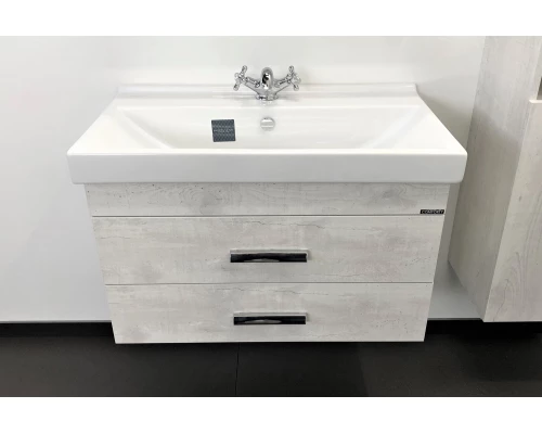 COMFORTY. Тумба-умывальник "Никосия-80П" дуб белый с раковиной Fest 80 F01