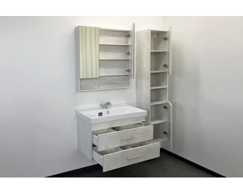 COMFORTY. Тумба-умывальник "Никосия-80П" дуб белый с раковиной Fest 80 F01