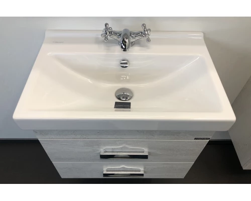 COMFORTY. Тумба-умывальник "Никосия-60П"  дуб белый с раковиной Fest 60 F01