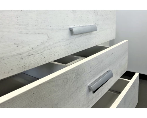 COMFORTY. Тумба-умывальник "Никосия-80Н" дуб белый с раковиной Fest 80 F01