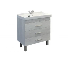 COMFORTY. Тумба-умывальник "Никосия-80Н" дуб белый с раковиной Fest 80 F01