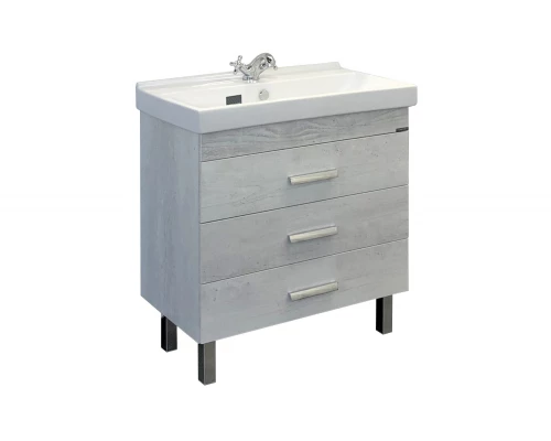 COMFORTY. Тумба-умывальник "Никосия-80Н" дуб белый с раковиной Fest 80 F01