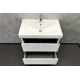 COMFORTY. Тумба-умывальник "Дублин-75" белый глянец с раковиной COMFORTY 8057