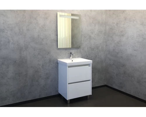 COMFORTY. Тумба-умывальник "Дублин-60" белый глянец с раковиной COMFORTY 8056