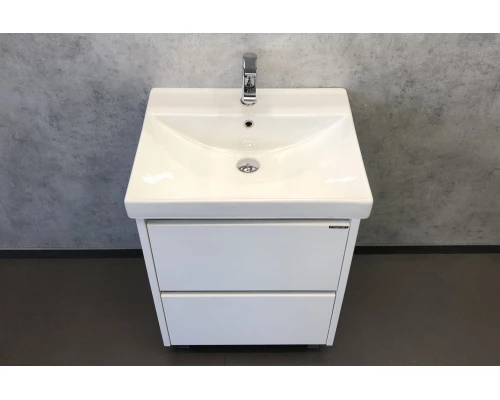 COMFORTY. Тумба-умывальник "Дублин-60" белый глянец с раковиной COMFORTY 8056