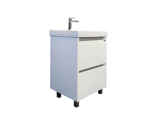 COMFORTY. Тумба-умывальник "Дублин-60" белый глянец с раковиной COMFORTY 8056