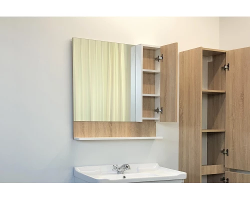 COMFORTY. Зеркало-шкаф "Рига-80" дуб сонома