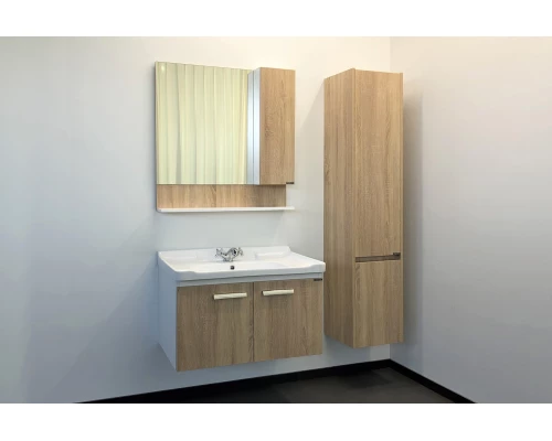 COMFORTY. Тумба-умывальник "Рига-80" дуб сонома с раковиной COMFORTY 9335-80