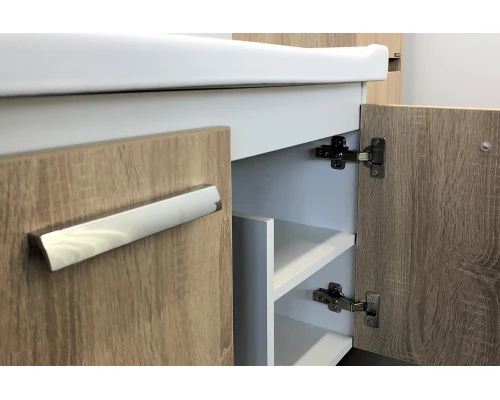 COMFORTY. Тумба-умывальник "Рига-80" дуб сонома с раковиной COMFORTY 9335-80