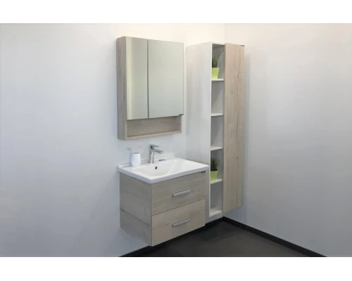 COMFORTY. Тумба-умывальник "Парма-60" дуб дымчатый с раковиной "Миранда 60"