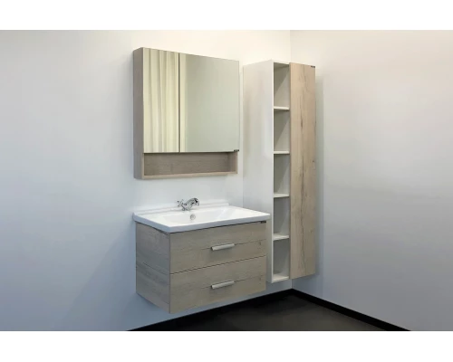 COMFORTY. Зеркало-шкаф "Парма-80" дуб дымчатый