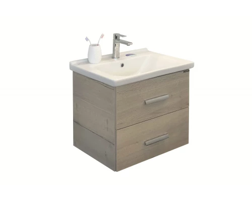 COMFORTY. Тумба-умывальник "Парма-60" дуб дымчатый с раковиной "Миранда 60"