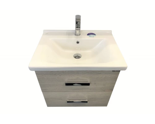 COMFORTY. Тумба-умывальник "Парма-60" дуб дымчатый с раковиной "Миранда 60"