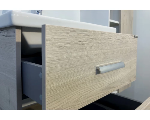 COMFORTY. Тумба-умывальник "Парма-60" дуб дымчатый с раковиной "Миранда 60"