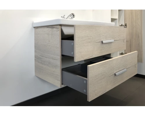 COMFORTY. Тумба-умывальник "Парма-80" дуб дымчатый с раковиной "Миранда-80"