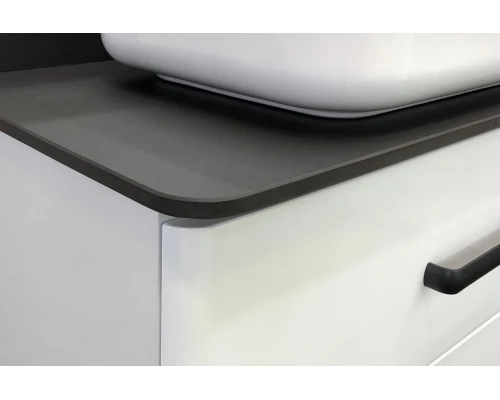 Тумба-умывальник Comforty Амстердам-75 белая с черной матовой столешницей раковина Comforty T-Y9378