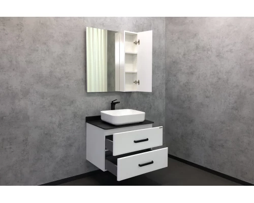 COMFORTY. Зеркало-шкаф "Амстердам-75" белый