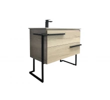 COMFORTY. Тумба-умывальник "Дюссельдорф-90" дуб дымчатый с рак. COMFORTY 9090EL