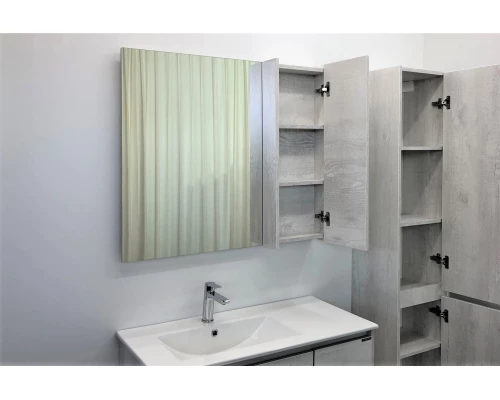 COMFORTY. Зеркало-шкаф "Бремен-90" дуб белый