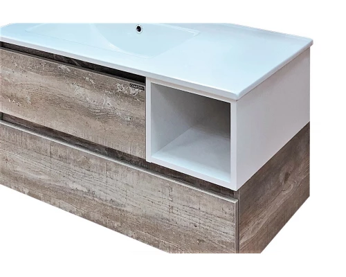 COMFORTY. Тумба-умывальник "Турин-90L" дуб бежевый с раковиной COMFORTY 9090EL