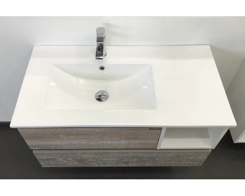 COMFORTY. Тумба-умывальник "Турин-90L" дуб бежевый с раковиной COMFORTY 9090EL