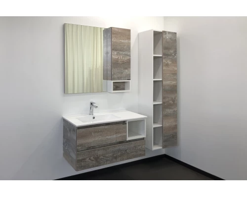 COMFORTY. Тумба-умывальник "Турин-90L" дуб бежевый с раковиной COMFORTY 9090EL