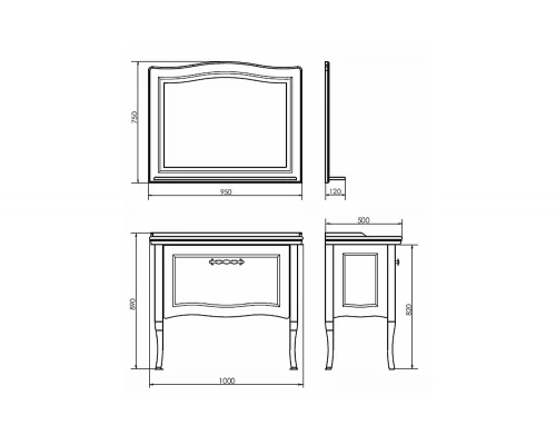 COMFORTY. Зеркало "Павия-100" белый глянец