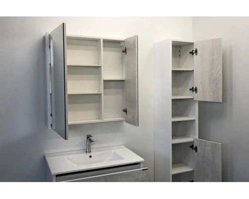 COMFORTY. Зеркало-шкаф "Женева-75" дуб белый