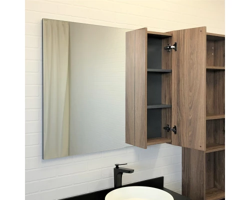Зеркало-шкаф Comforty Порто-90 дуб темно-коричневый