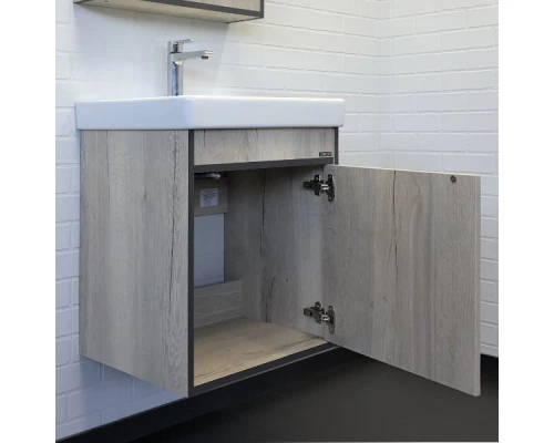 Тумба-умывальник Comforty Вена 55 дуб дымчатый с раковиной Адриана 55