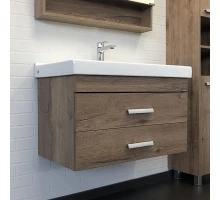 Тумба-умывальник Comforty Никосия 80П дуб темный с раковиной Fest 80