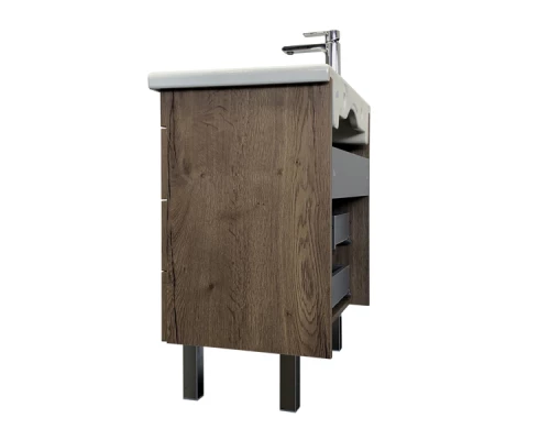 Тумба-умывальник Comforty Никосия-70Н дуб темный с раковиной Como 70