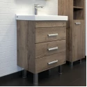 Тумба-умывальник Comforty Никосия 60Н дуб темный с раковиной Fest 60 F01 Тумба-умывальник Comforty Никосия 60Н дуб темный с раковиной Fest 60 F01
