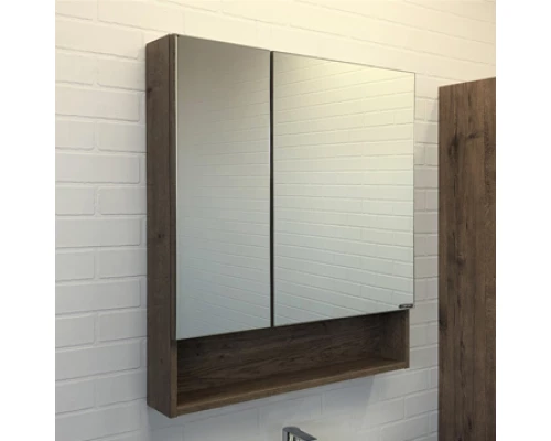 Зеркало-шкаф Comforty Никосия 70 дуб темный