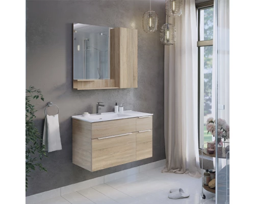 Зеркало-шкаф Comforty Варна-90 дуб сонома