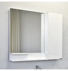 Зеркало-шкаф Comforty Мерано-90 белый матовый