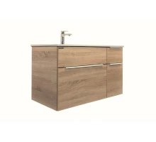 Тумба-умывальник Comforty Варна-90 дуб сонома с раковиной Comforty 9090EL