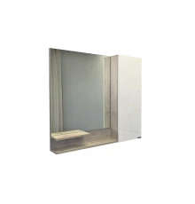 Зеркало-шкаф Comforty Мерано-90 дуб дымчатый