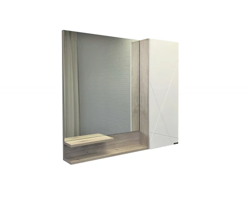Зеркало-шкаф Comforty Мерано-90 дуб дымчатый
