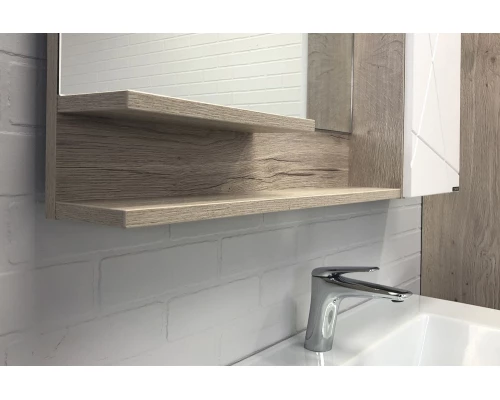 Зеркало-шкаф Comforty Мерано-90 дуб дымчатый