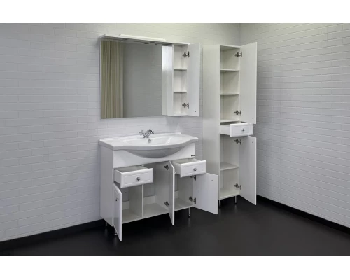 COMFORTY. Зеркало-шкаф "Сочи-100" белый глянец